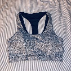 Gymshark Fleur Texture Sports Bra Charcoal Marl